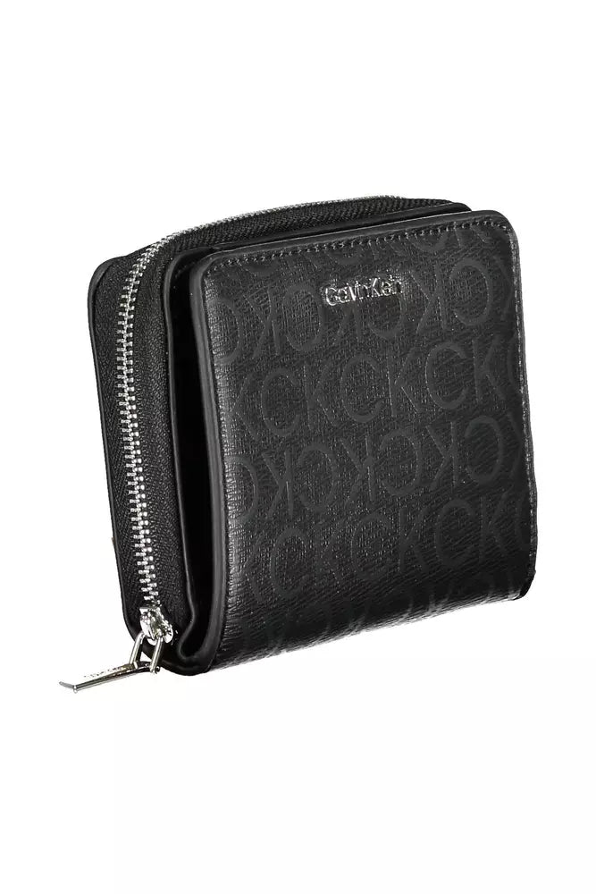 Black Polyester Women Wallet