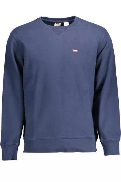 Chic Blue Cotton Sweatshirt for Men