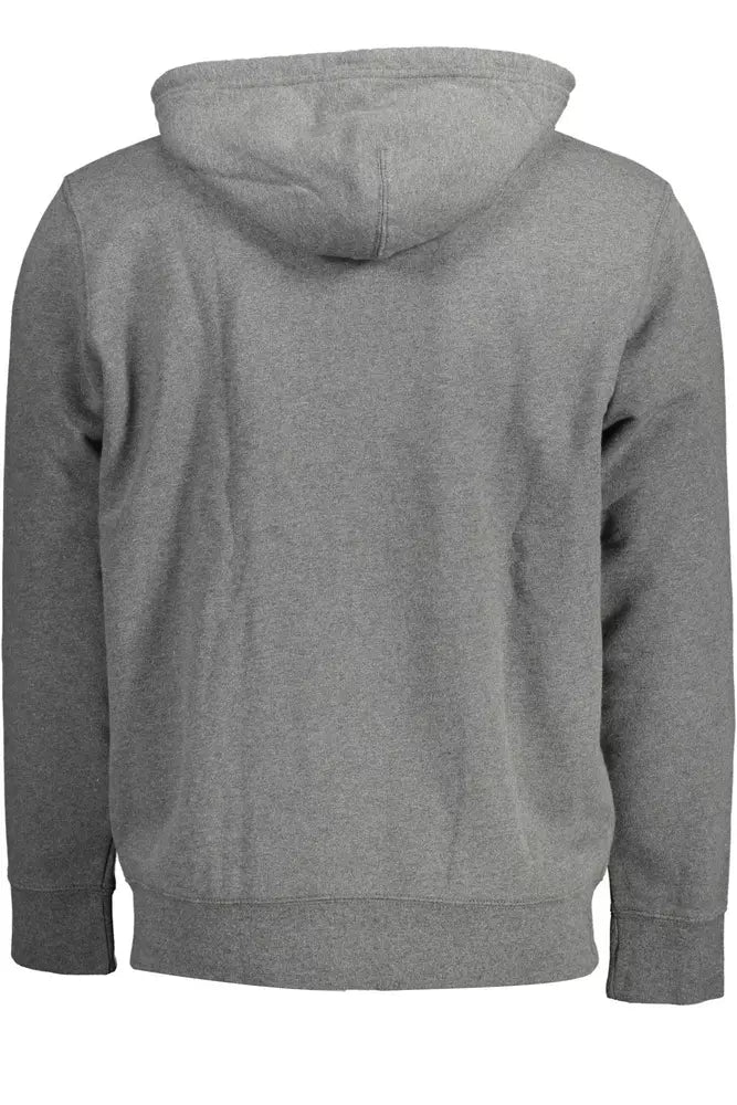 Classic Gray Zip Hoodie with Logo