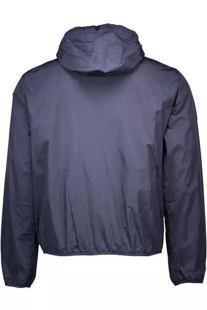 Blue Nylon Men Jacket