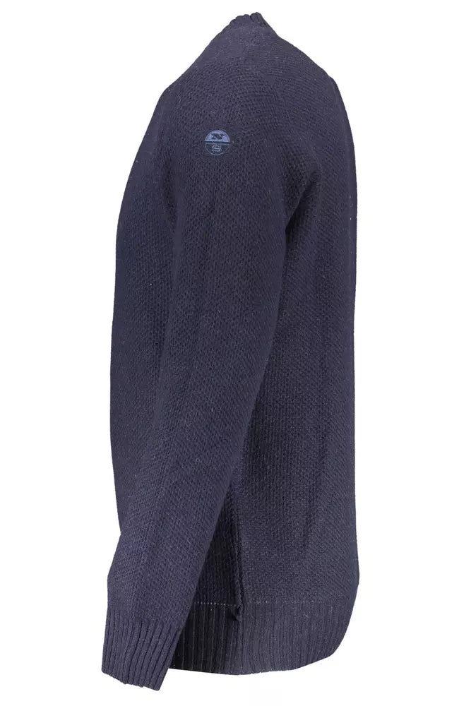 Elegant Blue Wool-Blend Sweater for Men