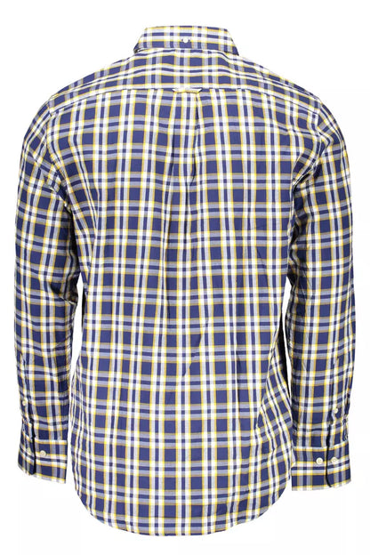 Refined Blue Cotton Long Sleeve Shirt