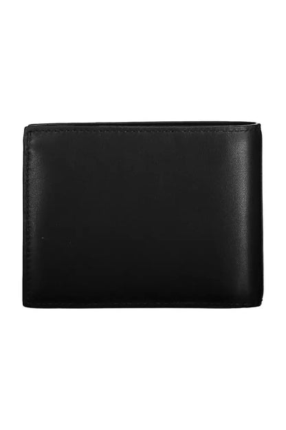 Sleek Black Leather Wallet with RFID Blocker