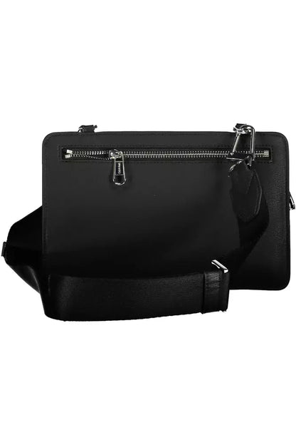 Sleek Black Recycled Shoulder Bag