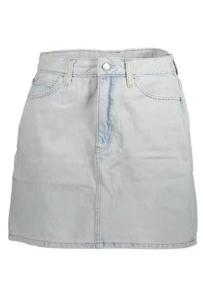 Light Blue Cotton Women Skirt