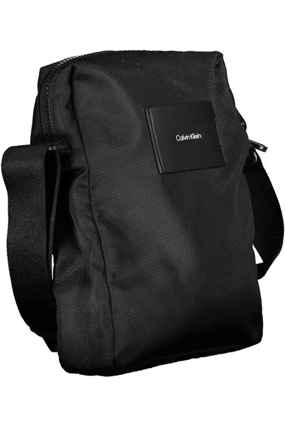 Black Polyester Men Shoulder Bag