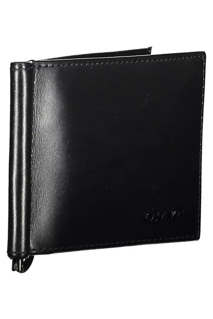 Sleek Black Leather Wallet with RFID Block