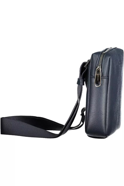 Eco-Conscious Blue Shoulder Bag for Men