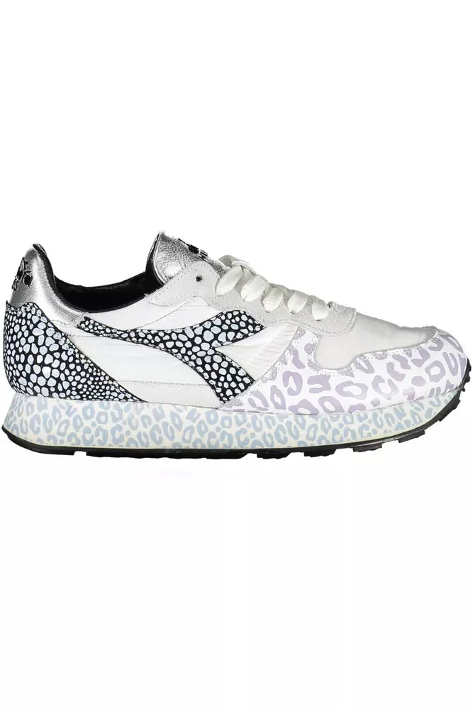 White Fabric Women Sneaker