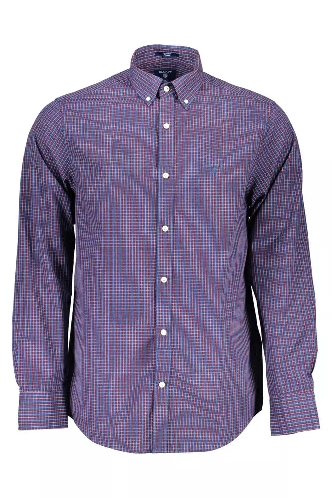 Elegant Blue Regular Fit Long Sleeve Shirt