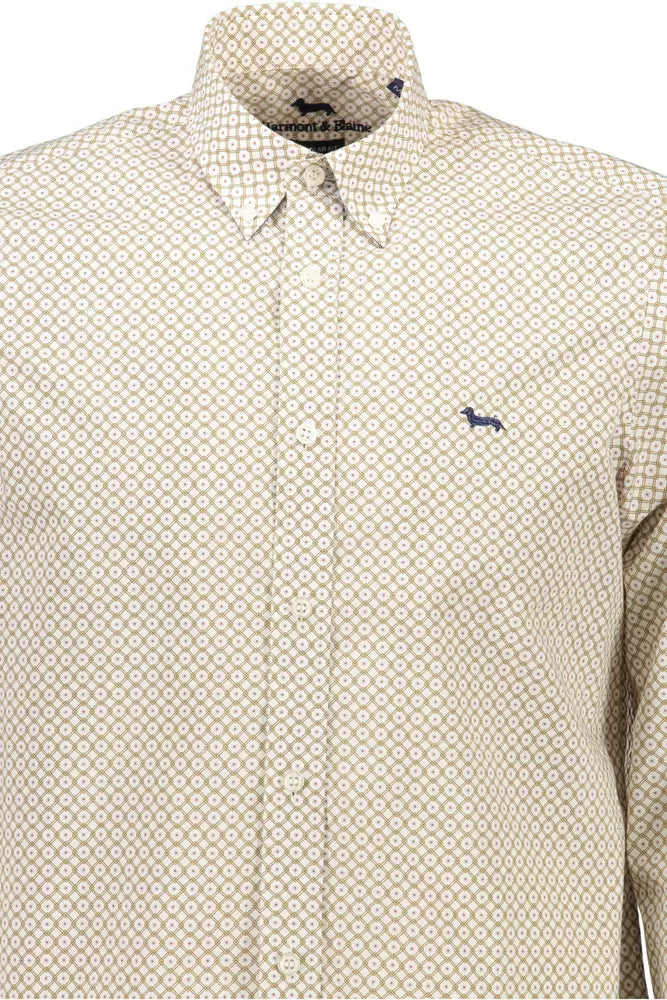 White Cotton Men Shirt