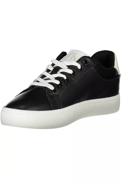 Black Polyester Women Sneaker