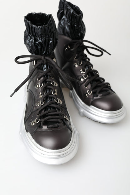 Black High Top Sneaker Bootie