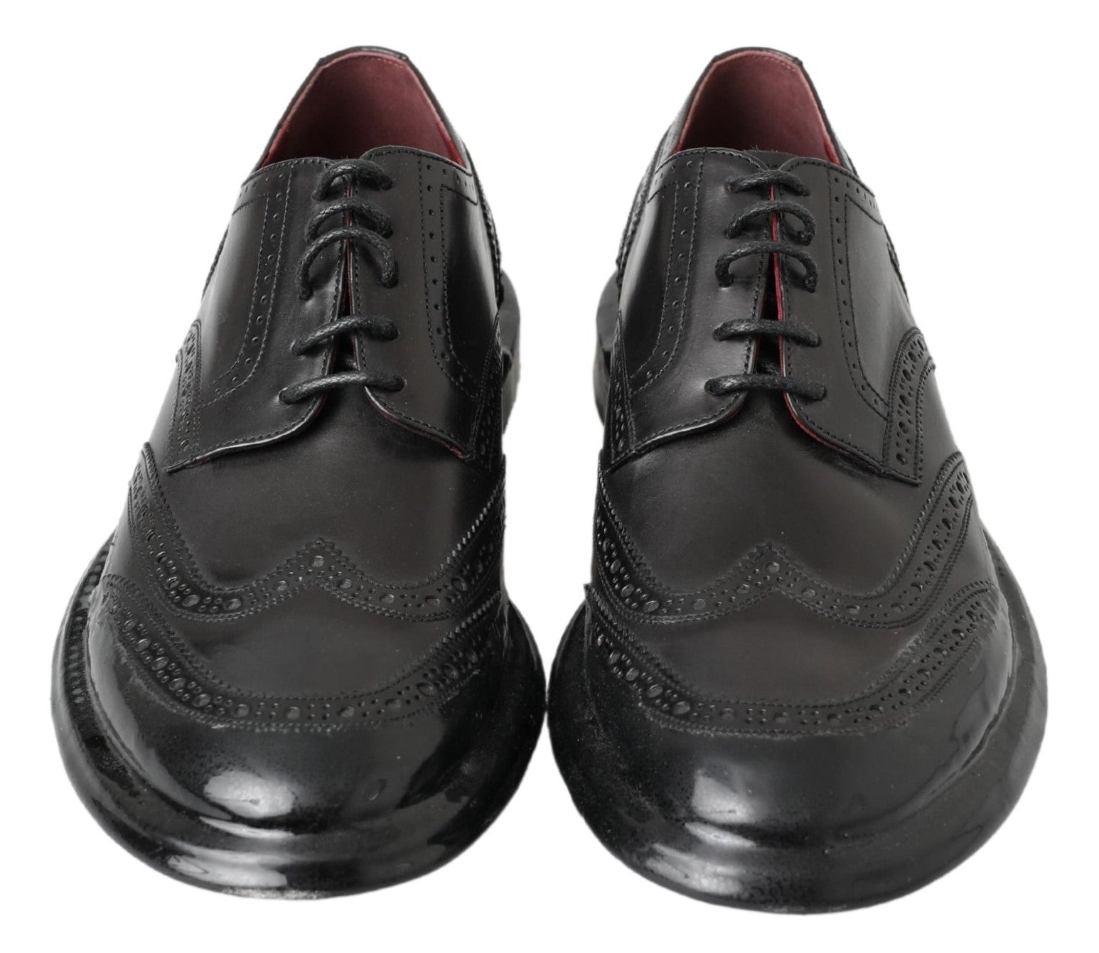 Elegant Black Leather Derby Shoes