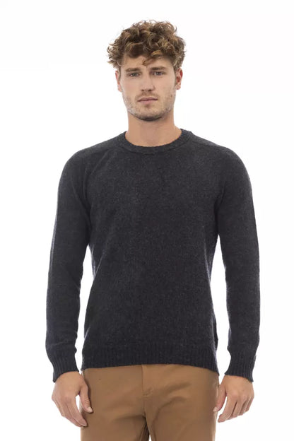 Black Wool Men Sweater