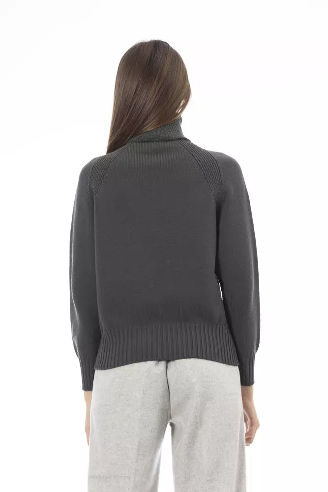 Green Wool Women Sweater