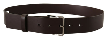 Elegant Dark Brown Leather Belt