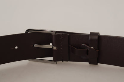 Elegant Dark Brown Leather Belt