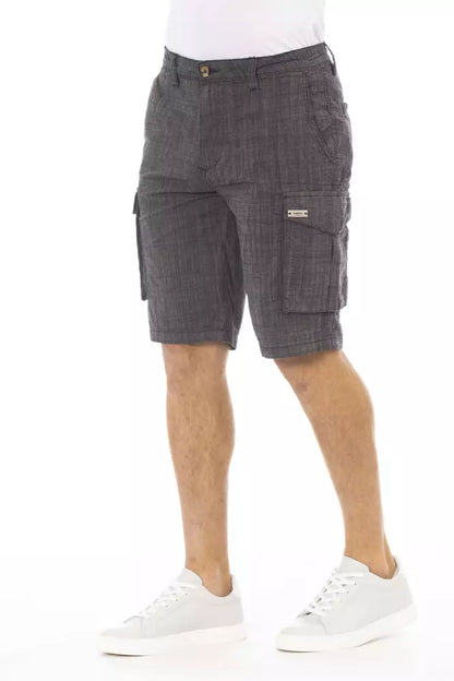 Black Cotton Men Short