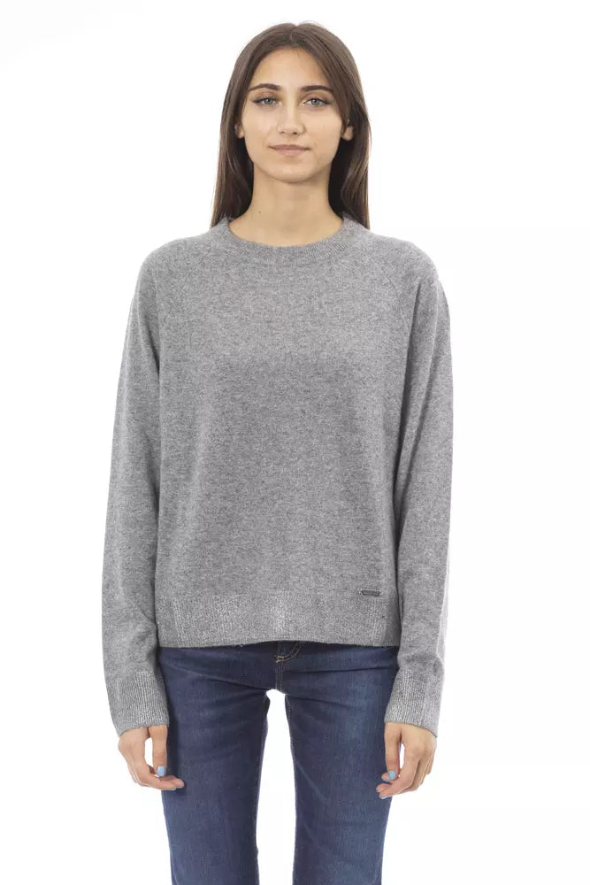 "Gray Wool Women's Sweater"