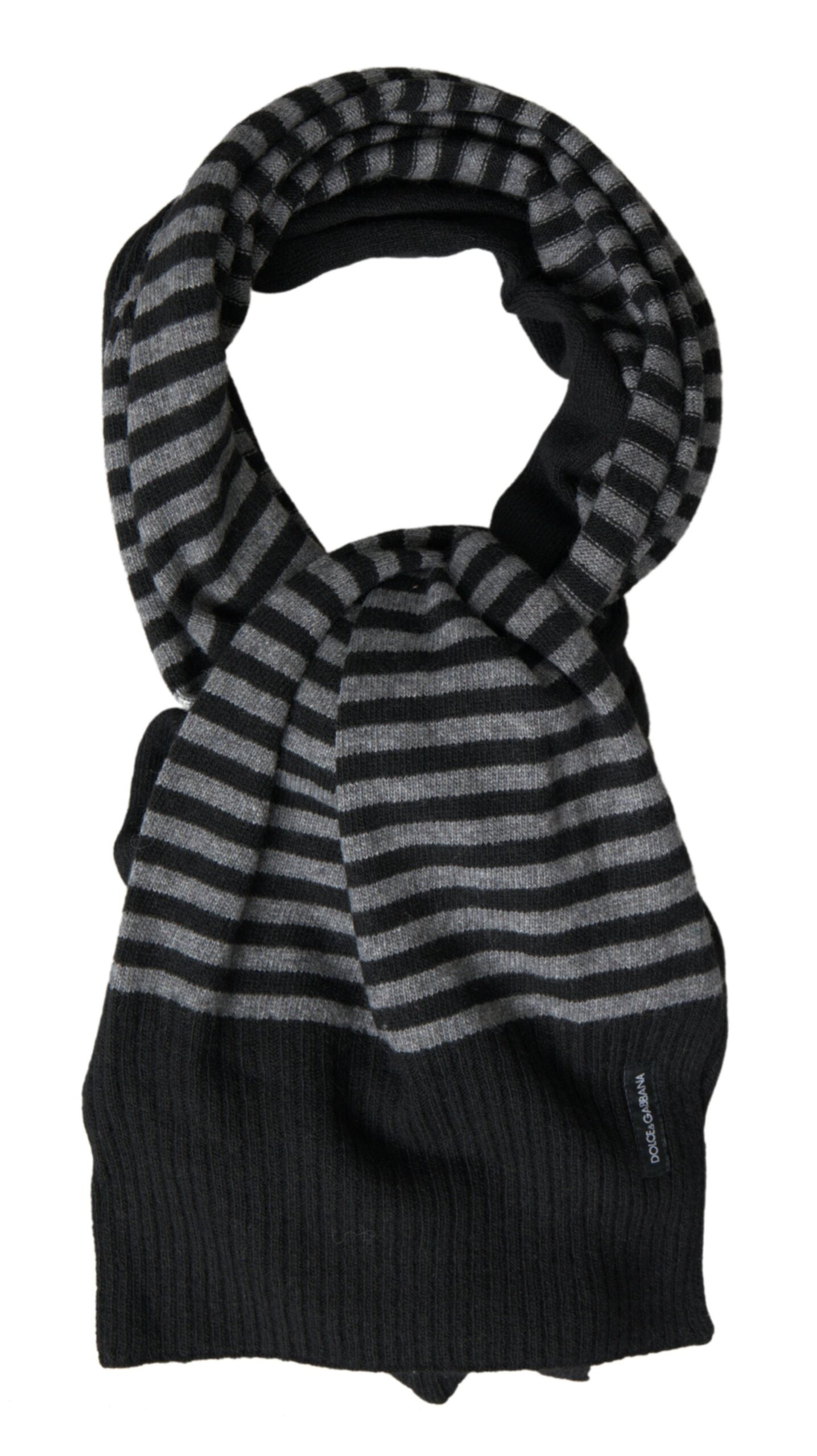 Elegant Striped Wool Blend Men's Scarf