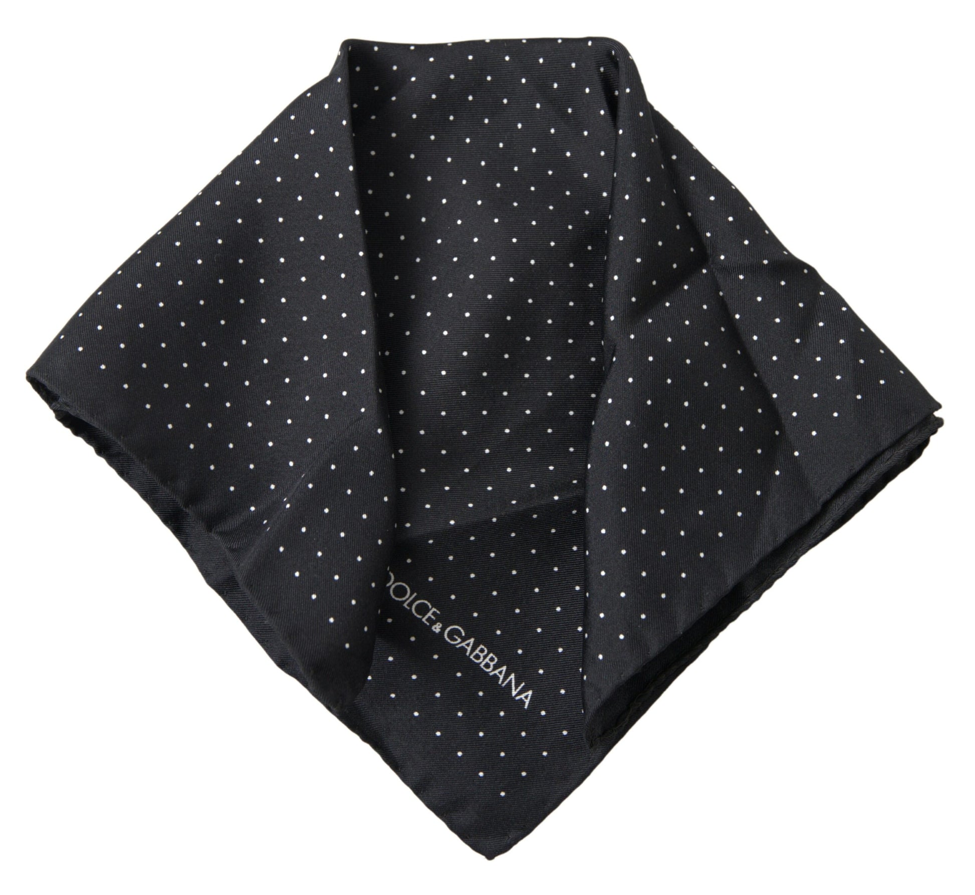 Elegant Silk Black Men's Square Scarf