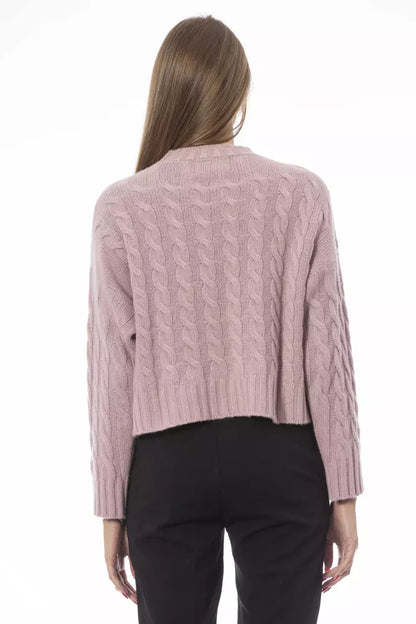 Pink Wool Women Sweater