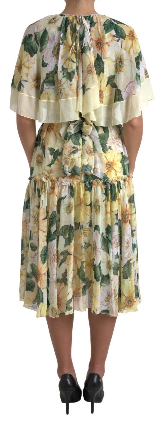 Elegant Silk Floral Maxi Dress