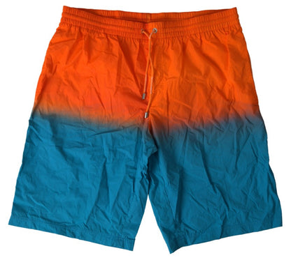 Gradient Effect Swim Shorts in Vibrant Orange