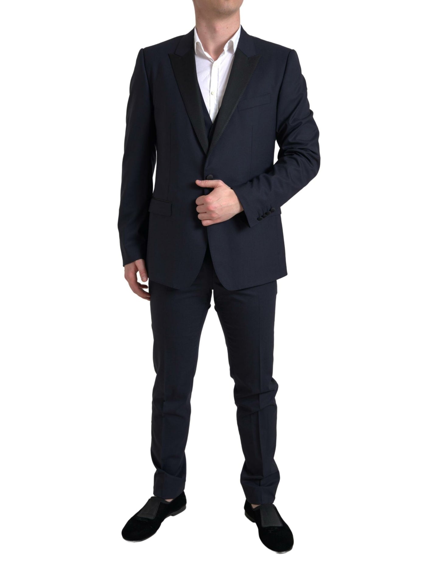 Elegant Blue & Black Martini Slim Fit Suit