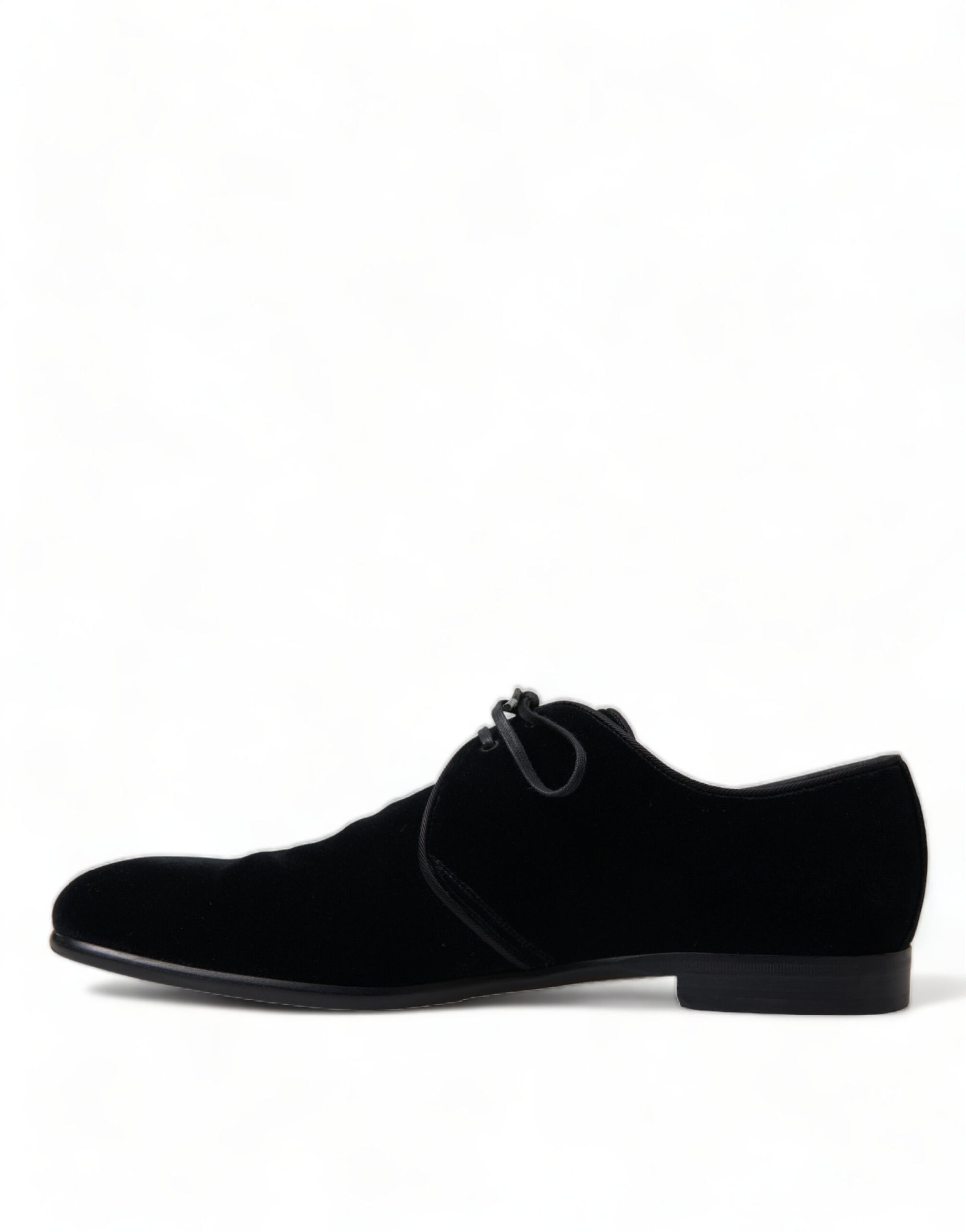 Elegant Black Velvet Derby Dress Shoes