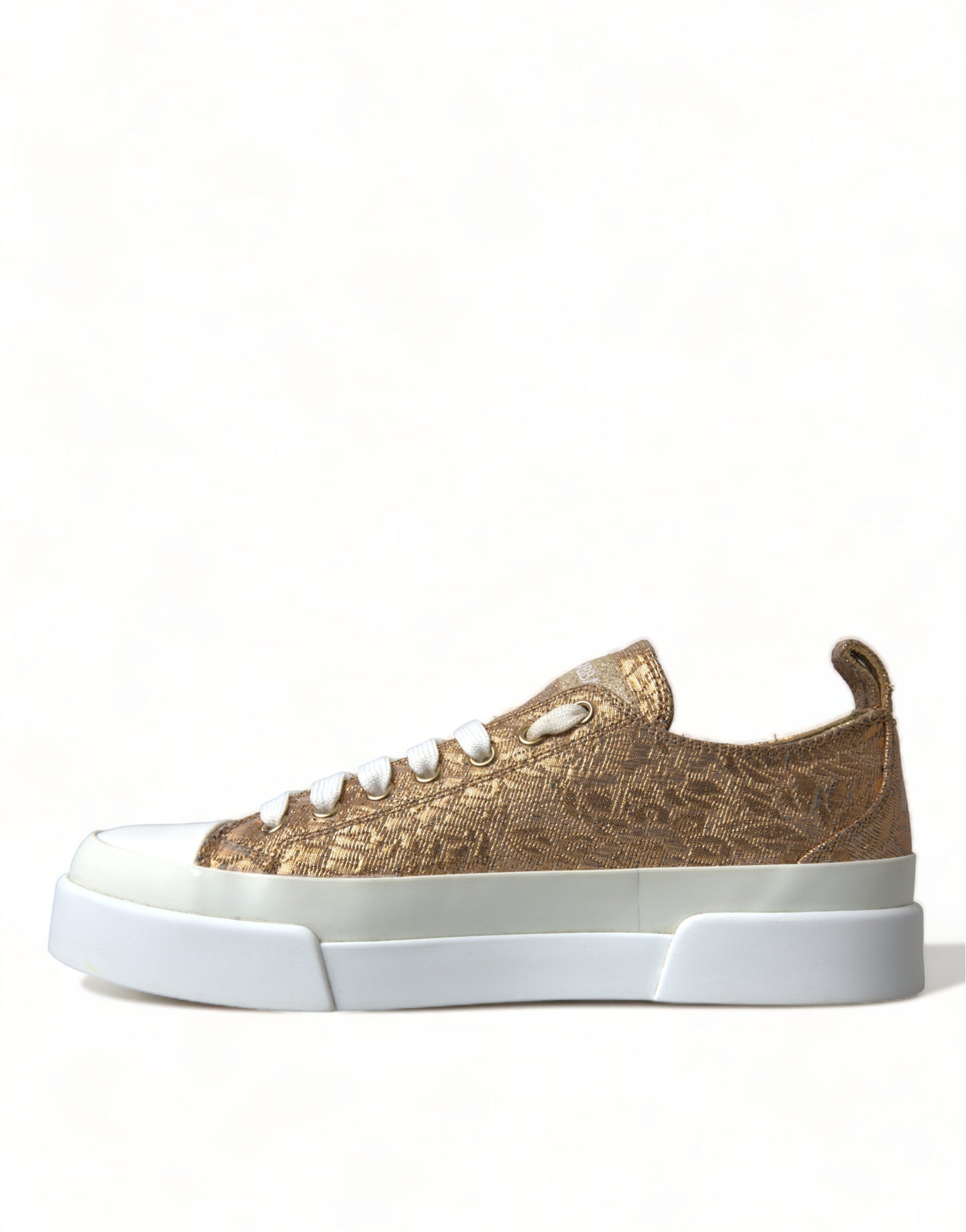 Elegant Gold Low-Top Sneakers - Chic Comfort Footwear