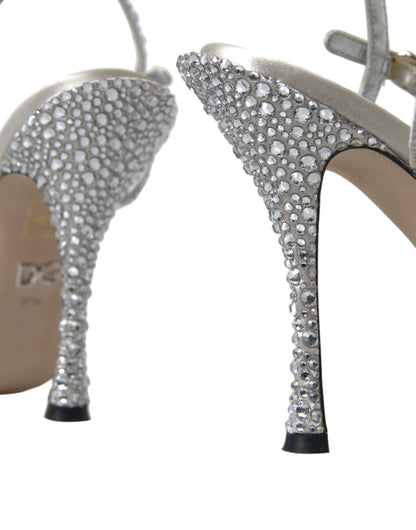 Elegant Crystal Embellished Heels Sandals