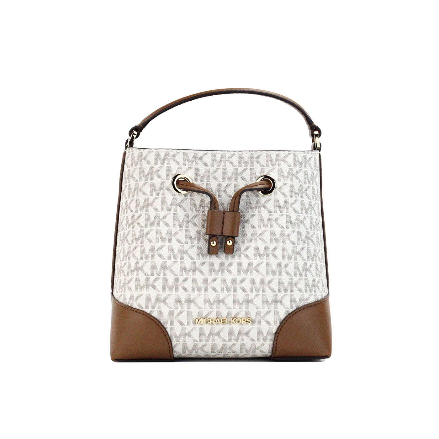 Mercer Small Vanilla Signature Leather Bucket Crossbody Bag