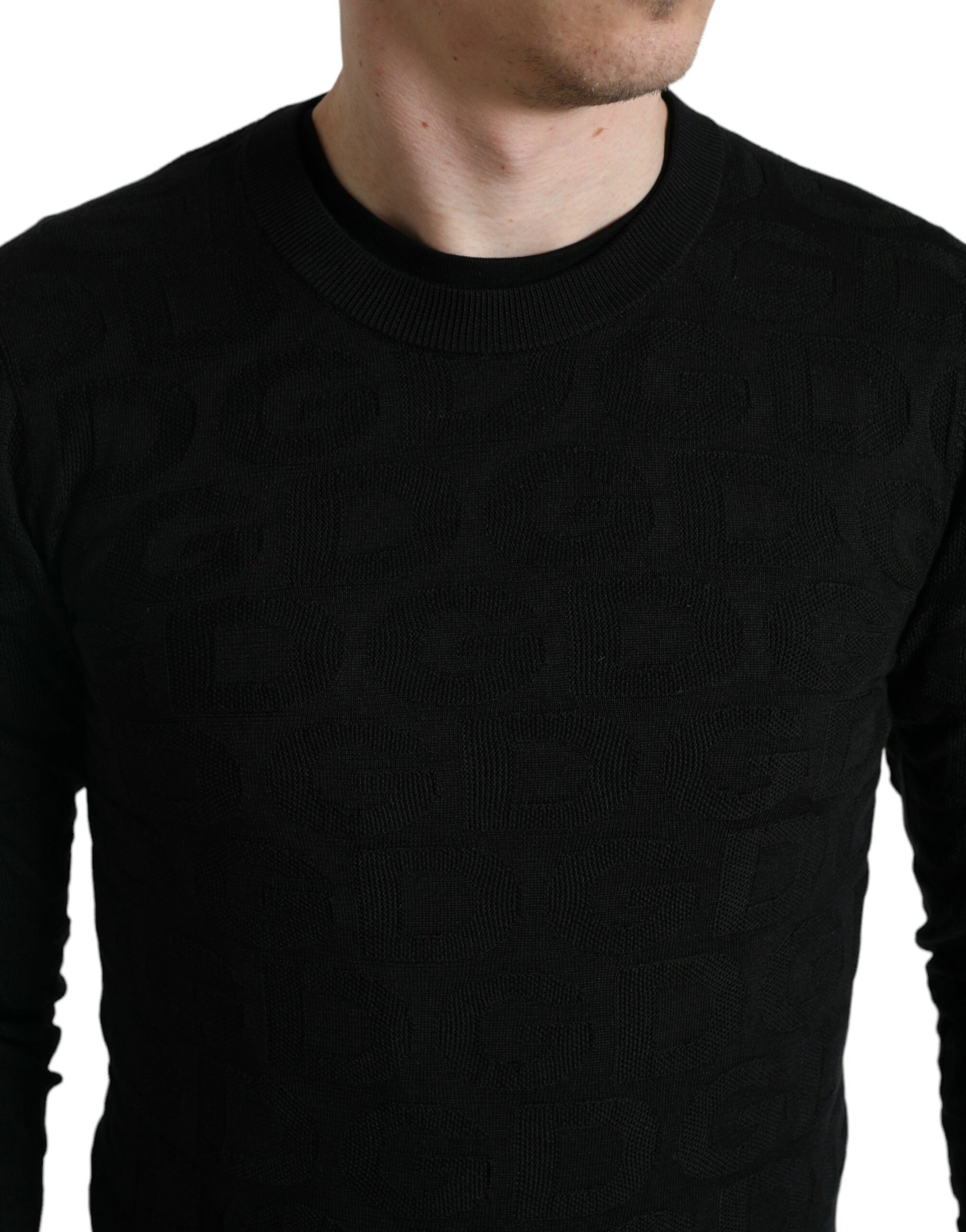 Elegant Silk Crewneck Sweater for Men