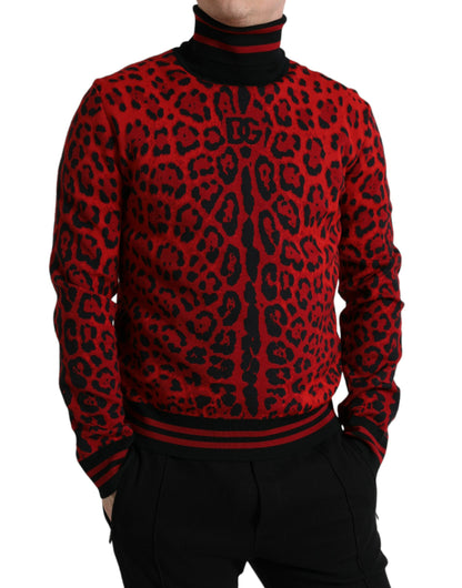 Elegant Leopard Turtleneck Sweater