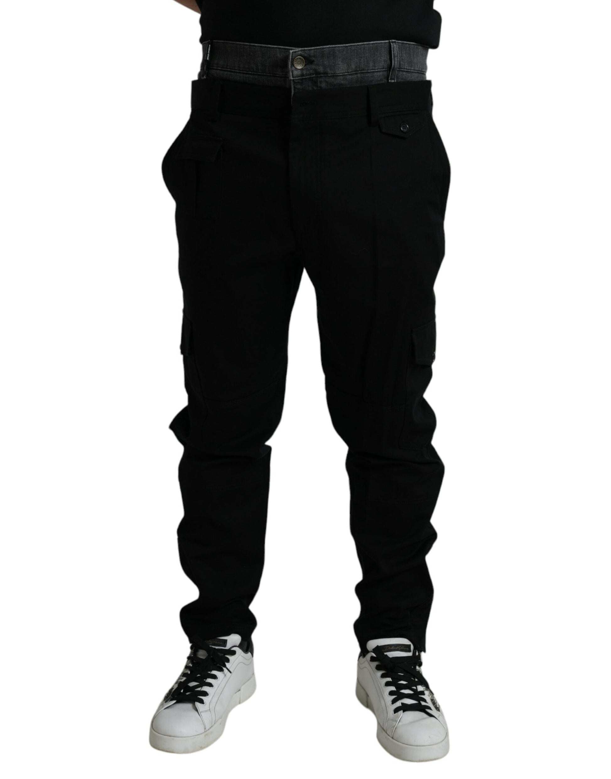 Elegant Cotton Stretch Jogger Pants