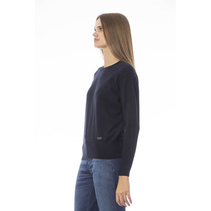 Blue Wool Women Sweater