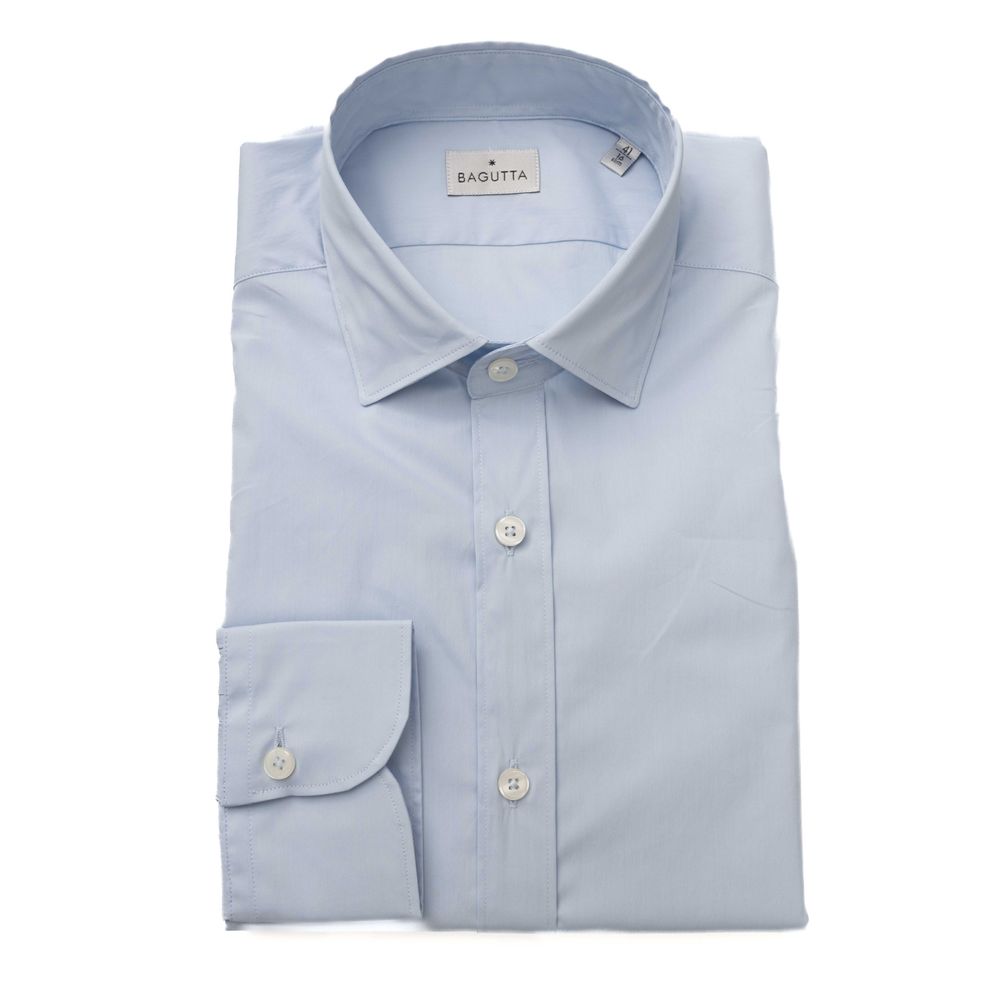 Light Blue Cotton Men Shirt