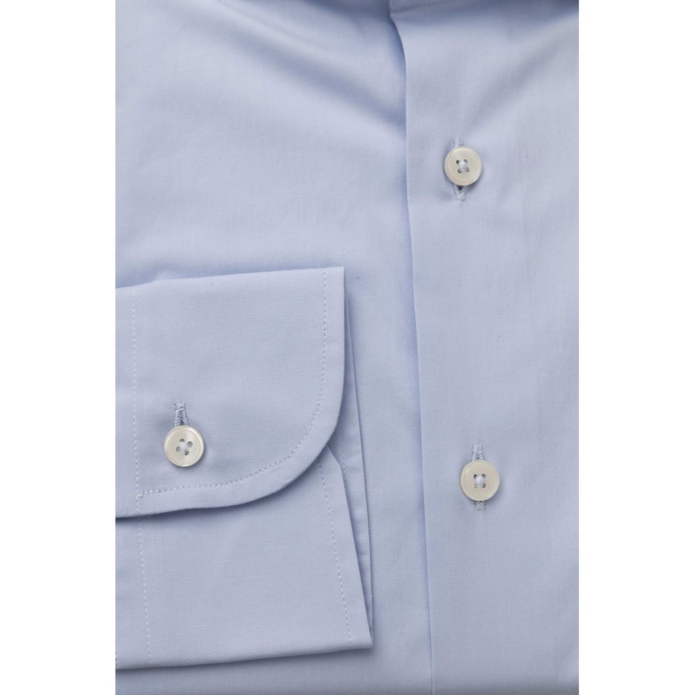 Light Blue Cotton Men Shirt