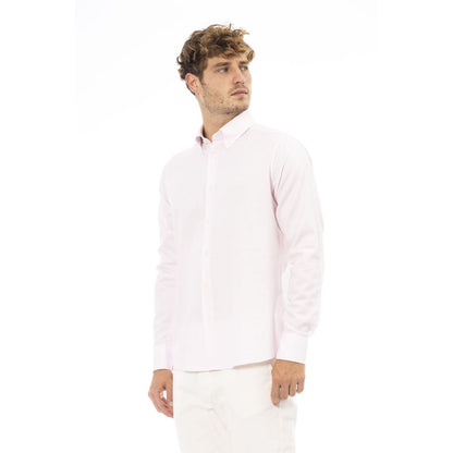 Pink Cotton Men Shirt