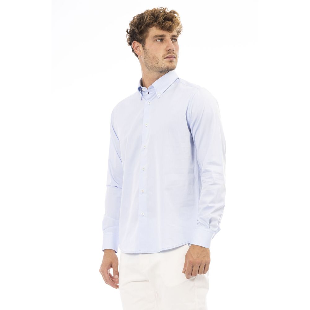 Light Blue Cotton Men Shirt