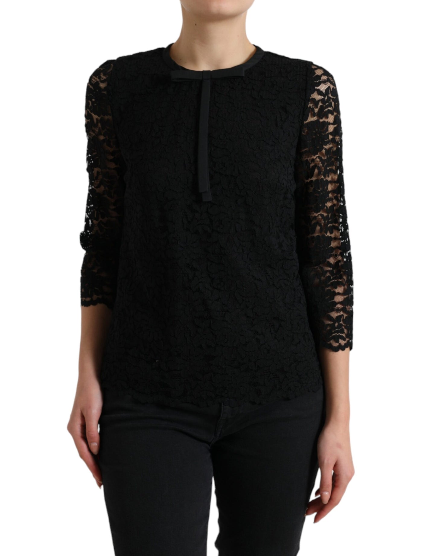 Elegant Floral Lace Long Sleeve Top