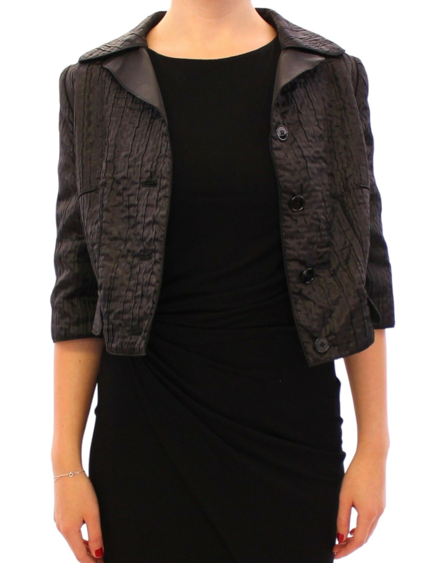 Elegant Black Bolero Shrug Jacket