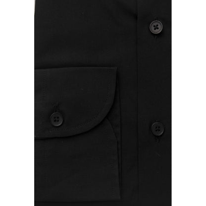 Black Cotton Men's Shirt