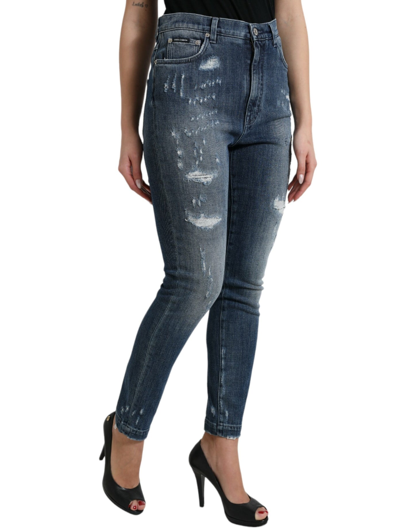 Elegant High Waist Stretch Denim Jeans