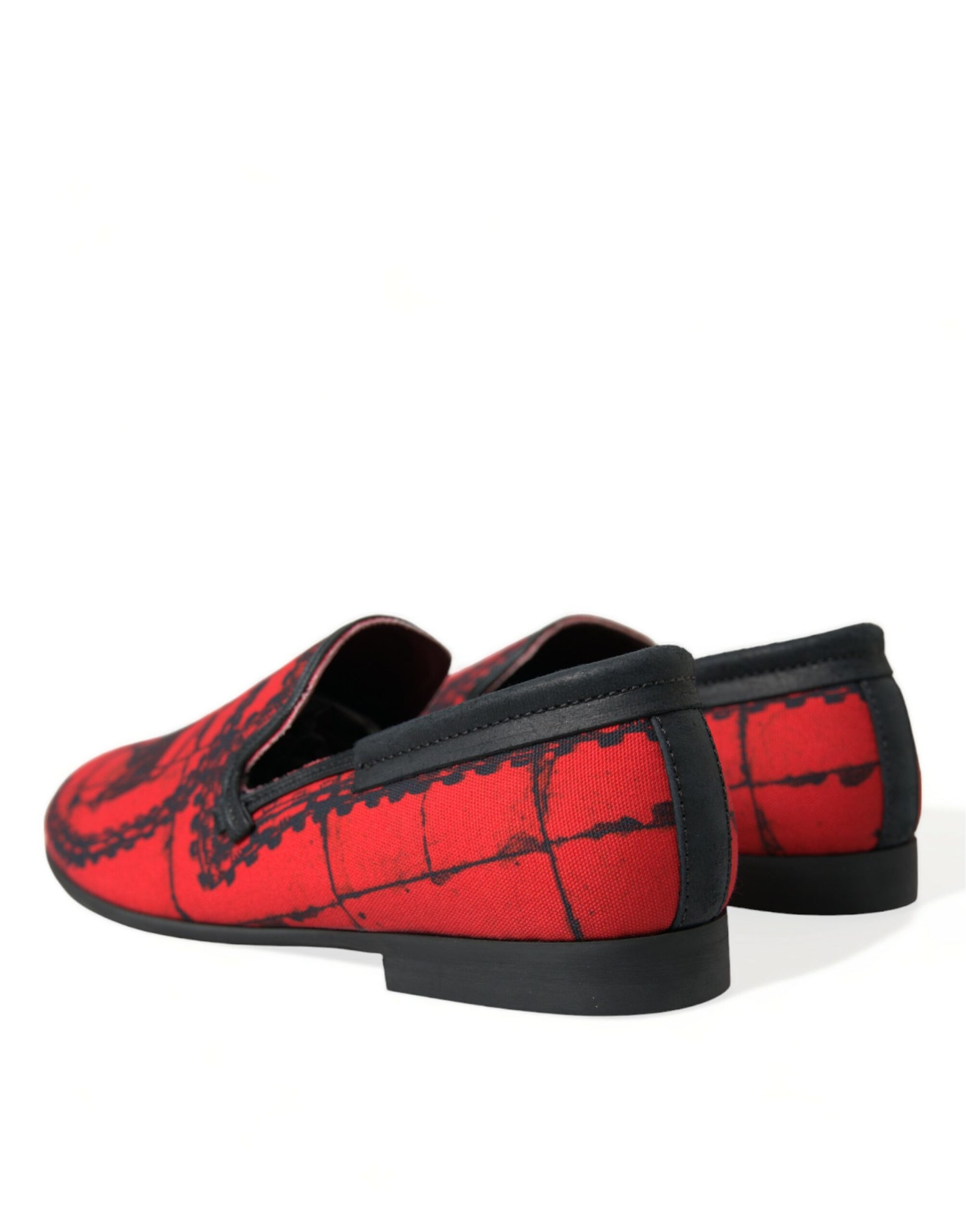 Torero-Inspired Luxe Red & Black Loafers