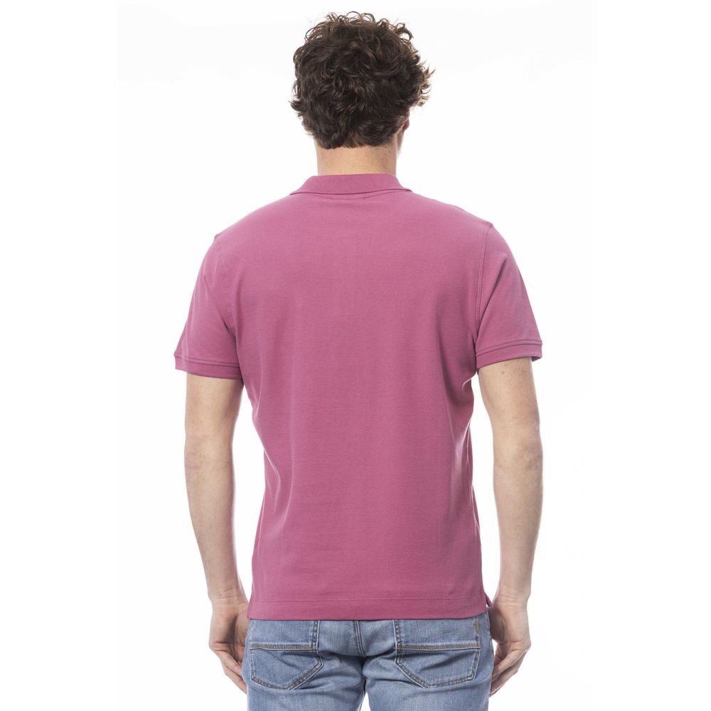 Purple Cotton Men Polo Shirt