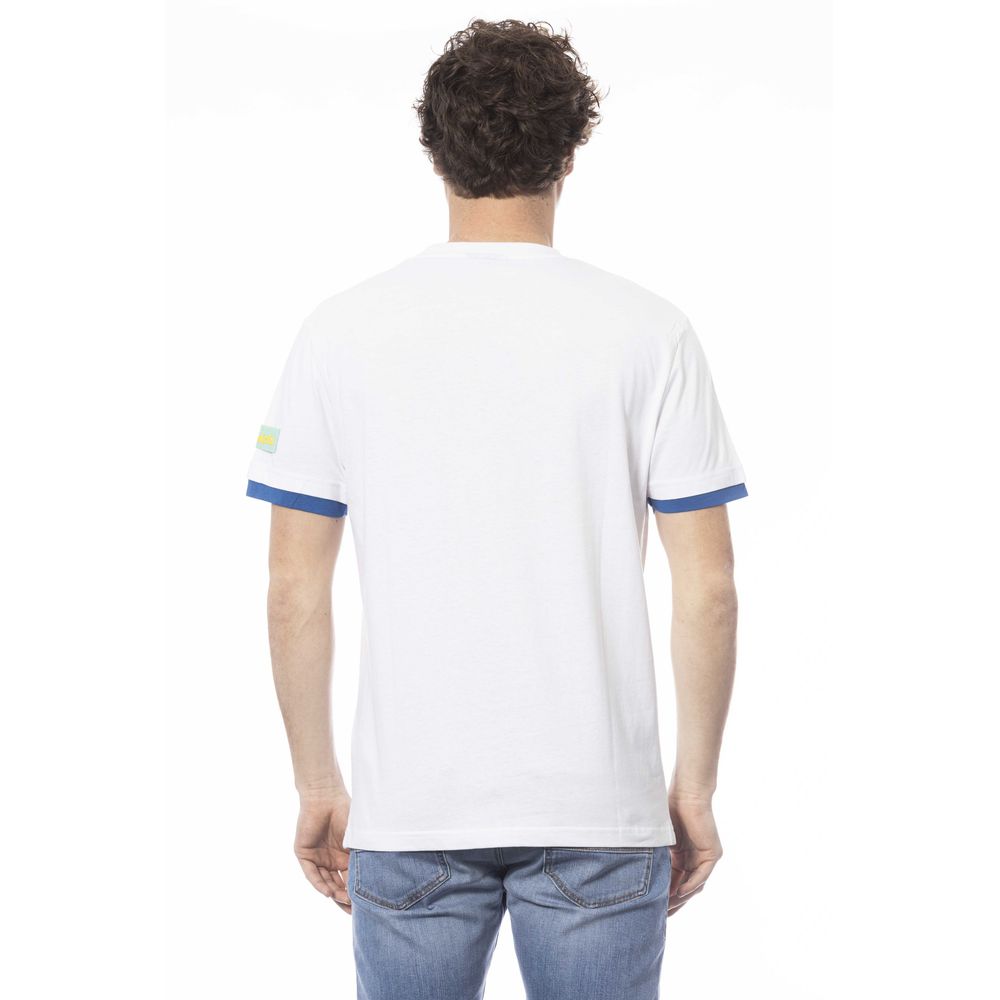 White Cotton Men T-Shirt