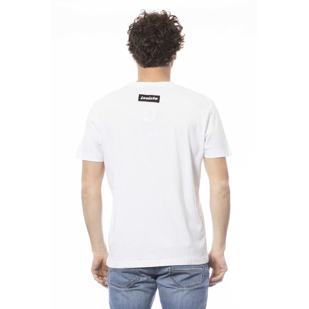 White Cotton Men T-Shirt